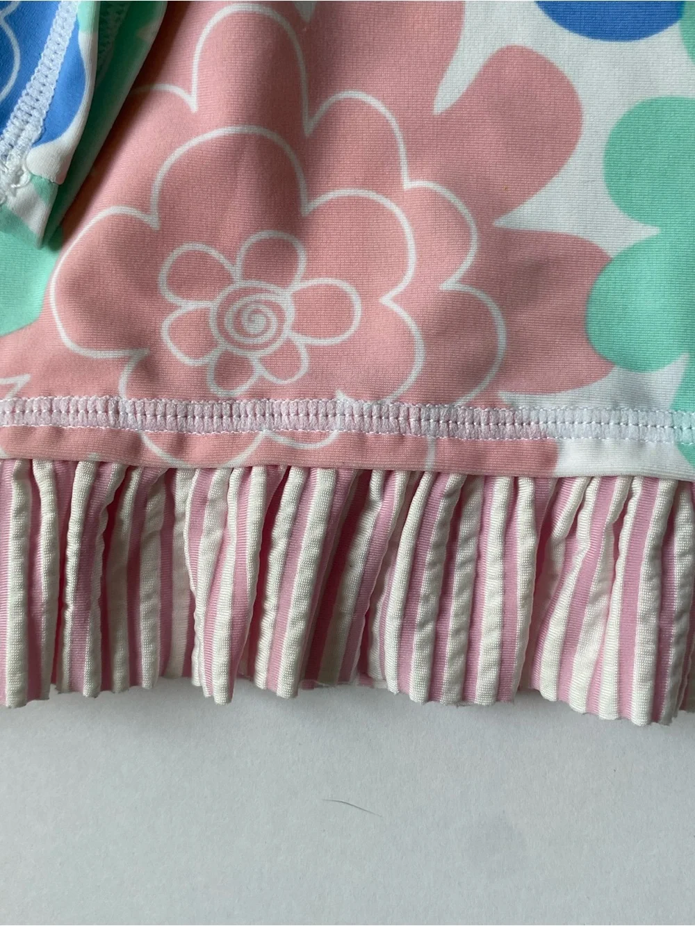Ruffle Butts Shirt Girl's Size 6 12 Months Baby Girls floral fabric work pink
